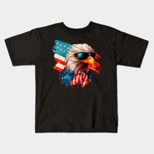 American Eagle 4th of July retro Kids T-Shirt